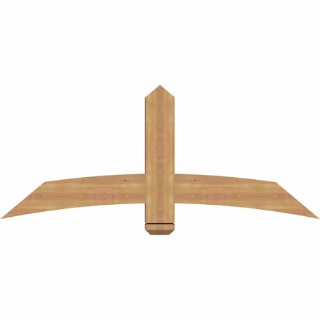 Ekena Millwork Bellingham Timber Gable Bracket, Western Red Cedar, 60"W x 25"H x 3 1/2"D x 5 1/2"F, 10/12 Pitch GBW060X25X0406BEL00SWR